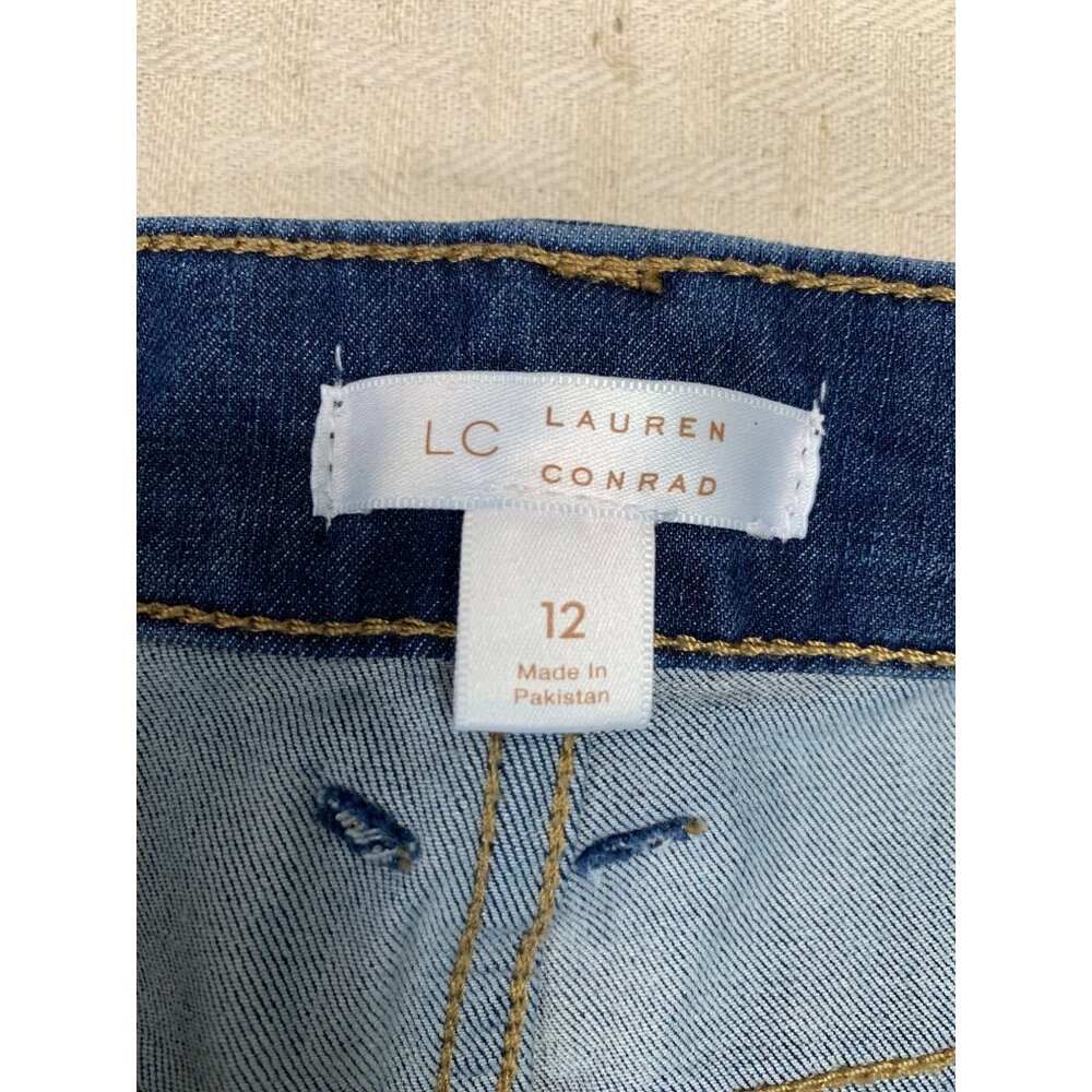 Lauren Conrad Womens Size 12 Blue Skinny Fit Denim Jeans - Picture 3 of 10